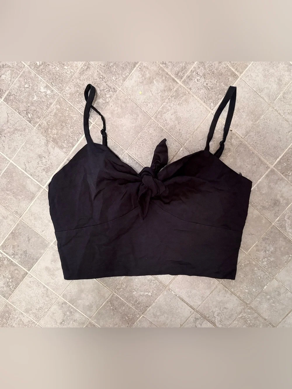 Maje - Knot-Front Cropped Cami - Picture 1 of 4